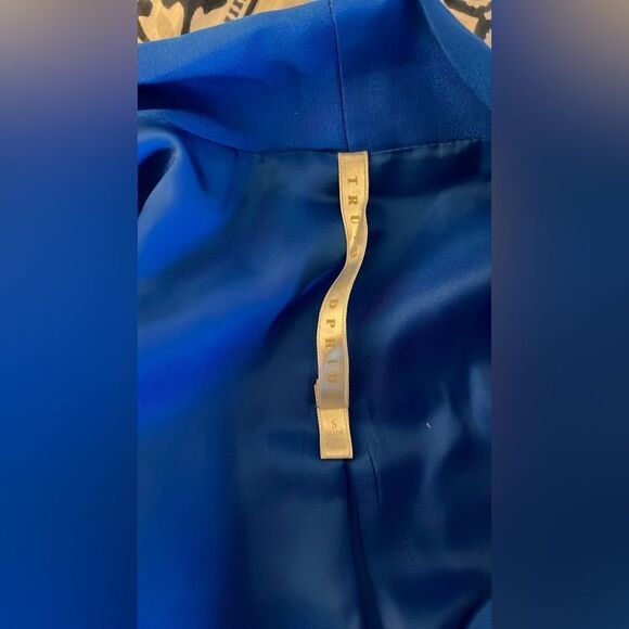 TRUTH AND PRIDE Electric Blue Silk Jacket S - Picture 7 of 9